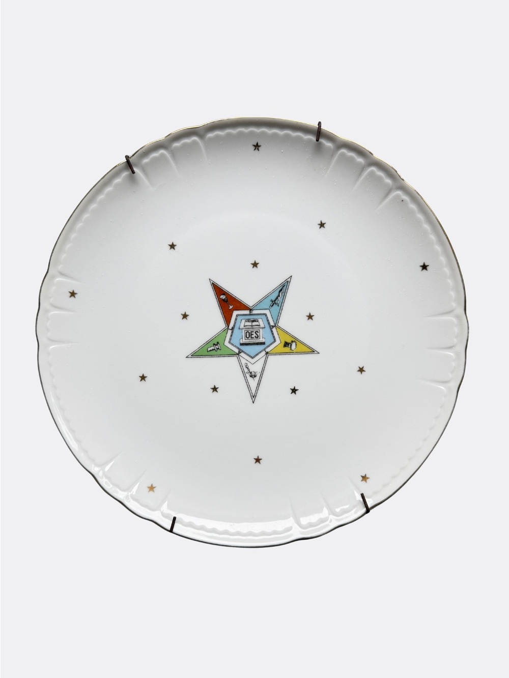 Vintage Lefton OES Eastern Star 9.25” Luncheon Plate Japan
